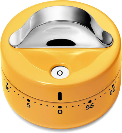 Caraway Mechanical Kitchen Timer, Stainless Steel 60 Minute Wind Up Timer