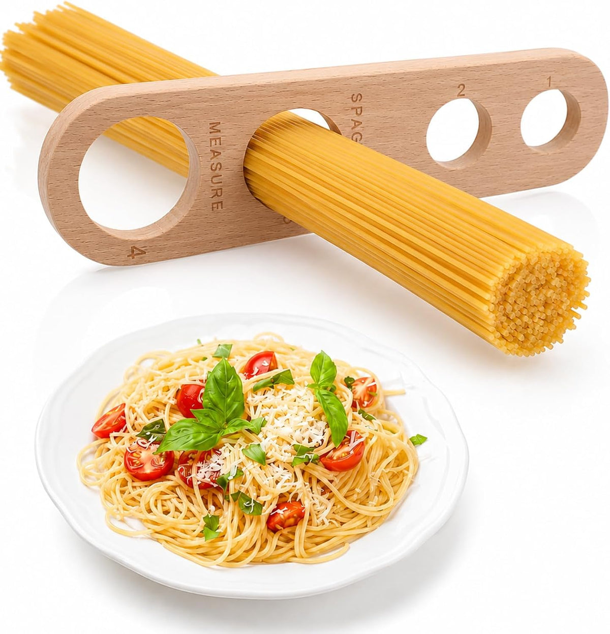Wood Pasta Measuring Tool for Home Cooks & Pasta Lovers