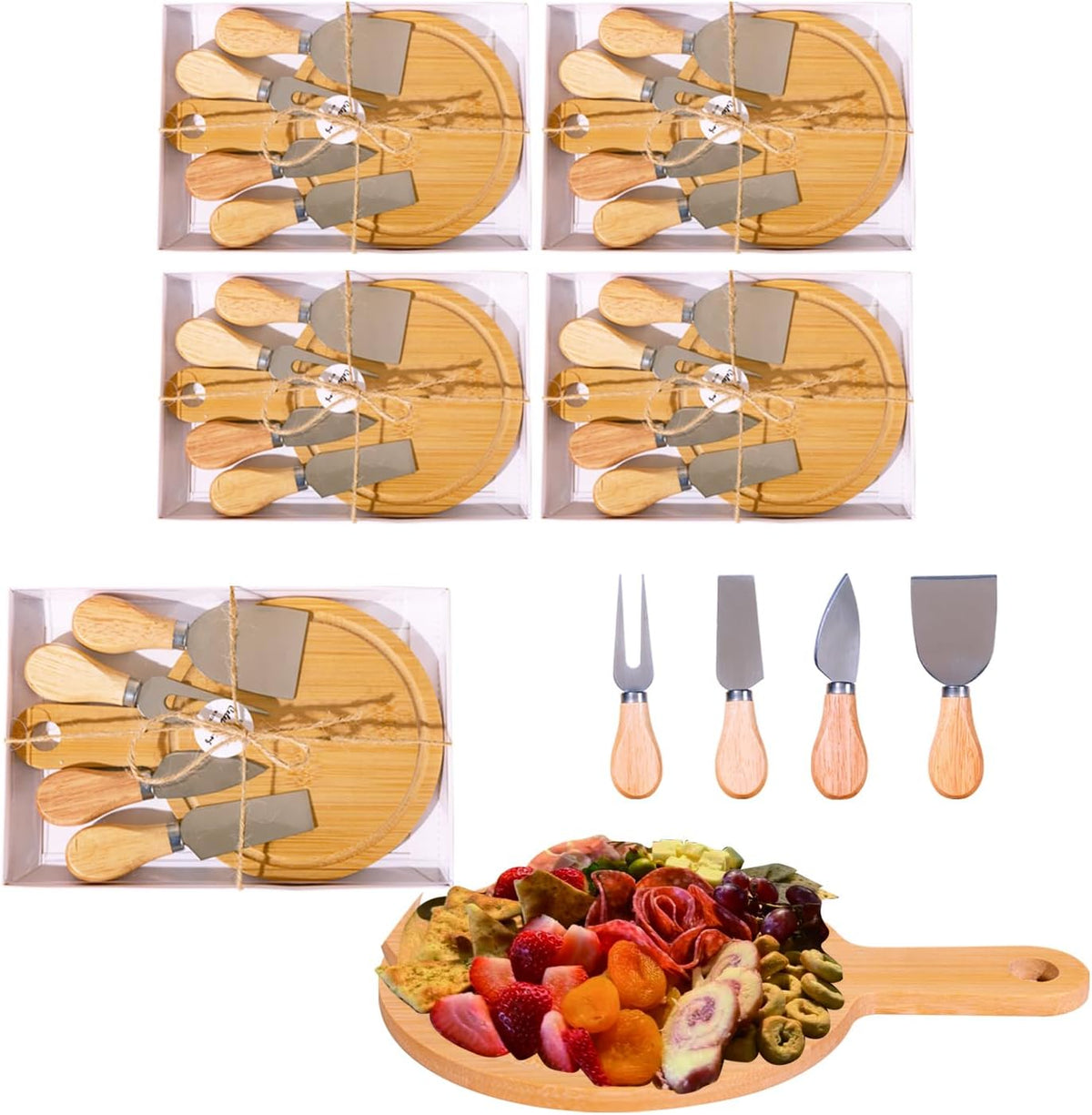 4 Set Bridal Shower Game Prizes for Winners, Cheese Board Gifts for Guests