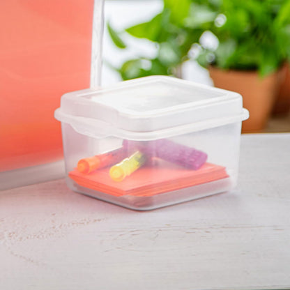 Sterilite 12-Pack FlipTop Stackable Rectangular Storage Bin with Hinging Lid, Clear