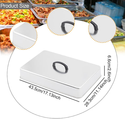 Grill Lid Steaming Food Cover Cooking Dome Rectangular Grilling Dome Burger Cover for Commercial BBQ Flat Top Griddle Patties, 22.2x14.6x6.6cm