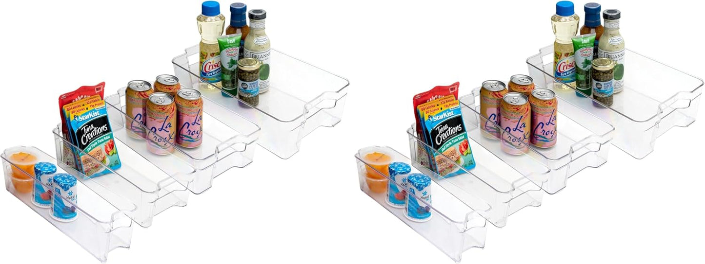 Dial Industries, Inc.Fridge, Kitchen Pantry Stackable Organizer Bins, Set of 4, Assorted Sizes