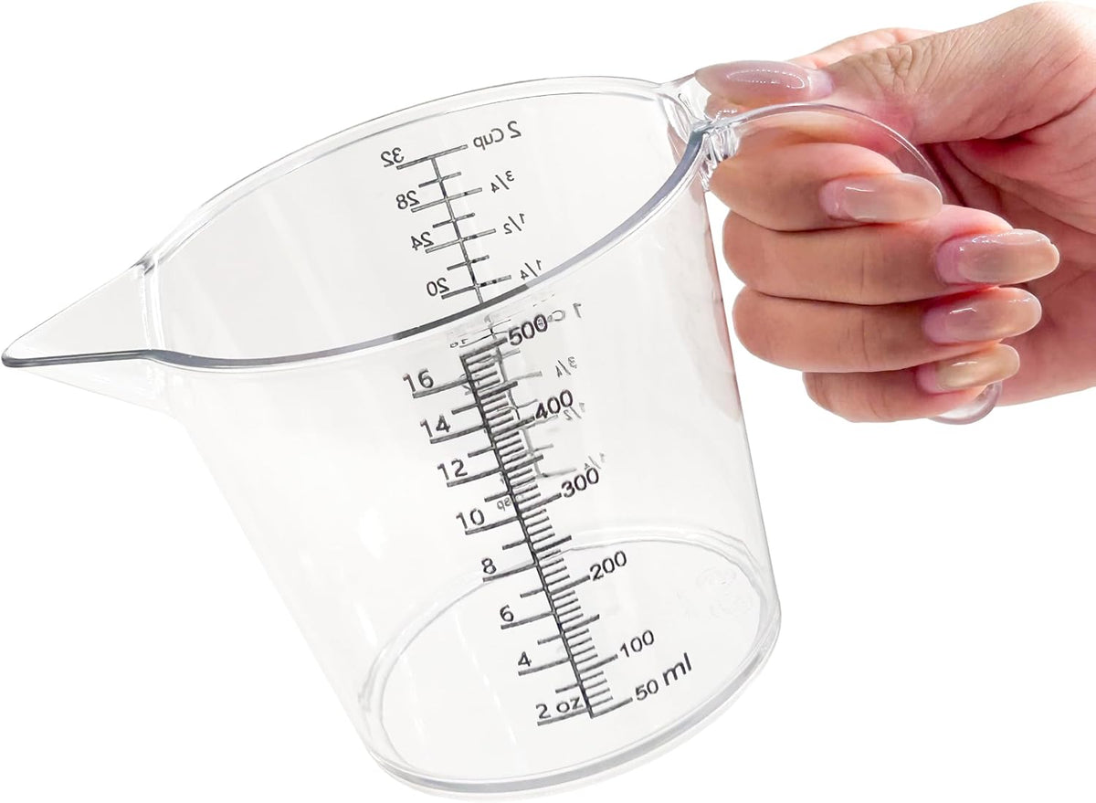 Plastic Measuring Cup with Handle, Pool Chemical Measuring Cup, Plastic Measuring Pitcher for Liquid Mixing, Pouring, Lawn Care, Pet Food, Motor Oil, Laboratory and More (32, Fluid Ounces, 1000ml)
