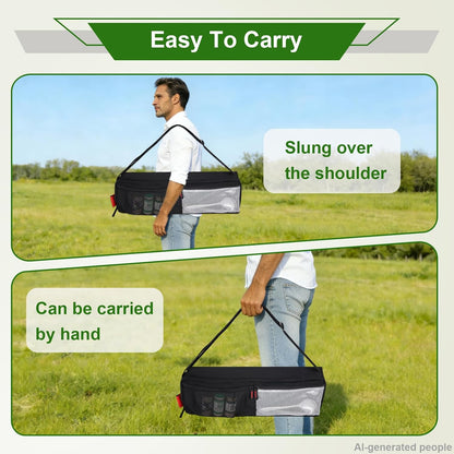 Extra Thick 24" Storage Bag Grill Tool Organizer Pro, BBQ Tool Heavy Duty Storage Bag with Pockets, Double Layer 600D Oxford Cloth Waterproof (2X Thickness), Camping, Tailgating, BBQ Party Gift