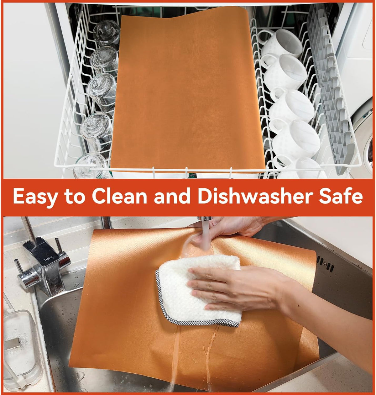 Oven Liners for Bottom of Electric Gas Oven, Reusable Non-Stick Teflon Protector Mat, Heat Resistant Grill Mats Outdoor, Easy to Clean Gas Stove Liners BPA and PFOA Free 23.6"x 15.7" Stovetop Cover