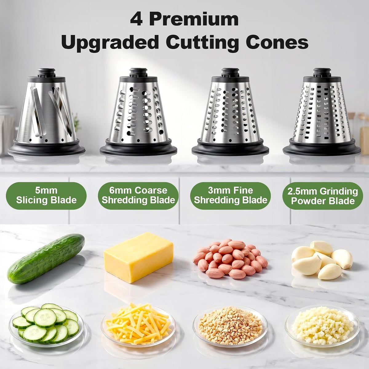 GVODE Slicer Shredder Attachment for KitchenAid Stand Mixers,Food Processor