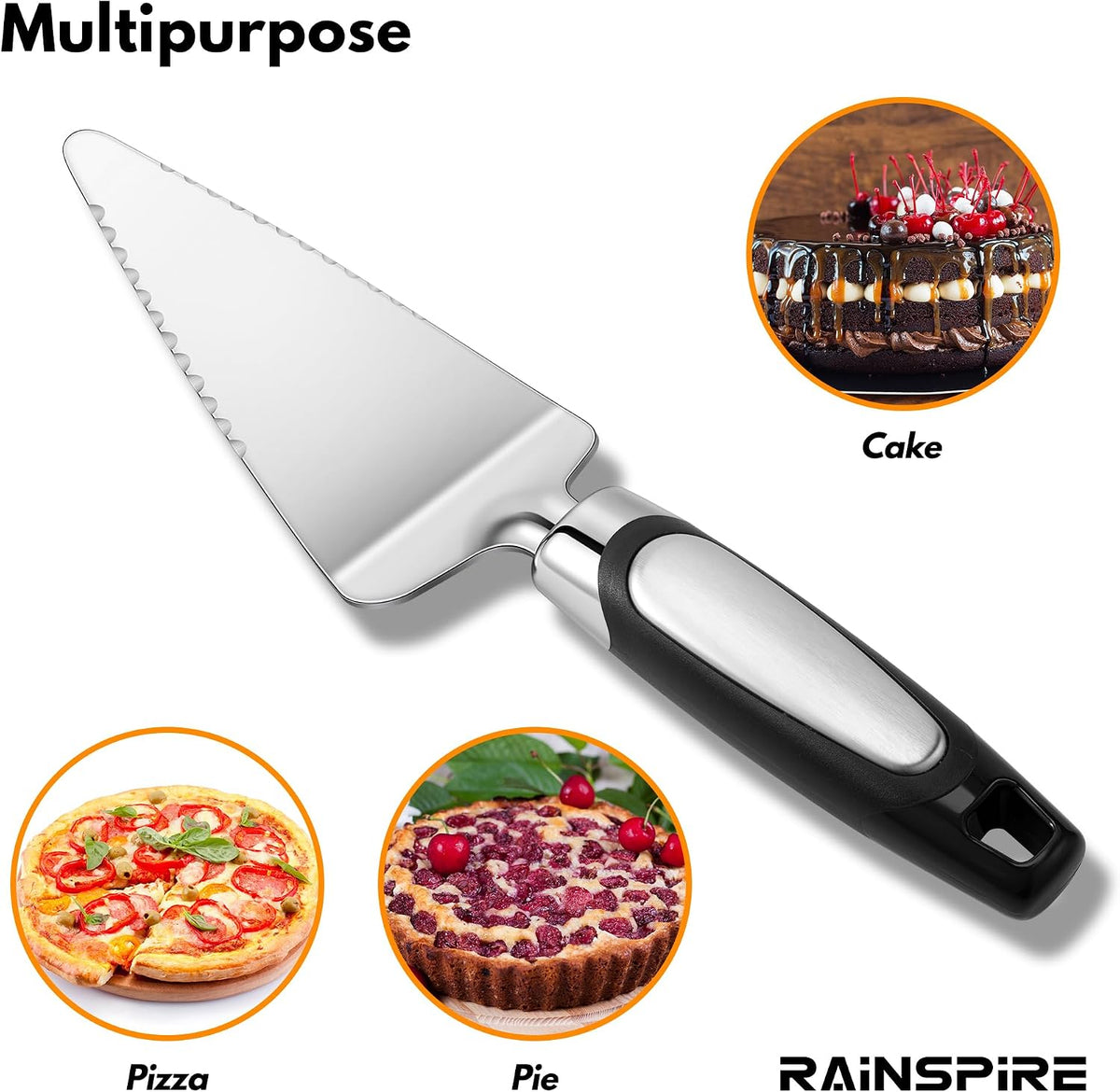Heavy Duty Pie Server Spatula Stainless Steel Cake Cutter Thick Blade