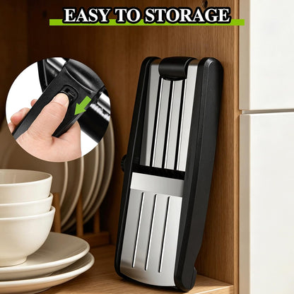 MASTERTOP Mandoline Slicer for Kitchen Adjustable Stainless Steel Food Slicer Vegetable Chopper Onion Waffle French Fry Cutter Potato Chip Julienne Slicer with Safety Gloves