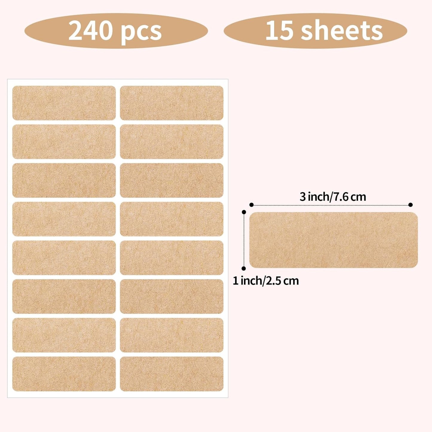 Removable Freezer Labels Stickers, 1 x 3 Inch Blank Removable Freezer Labels Food Storage Stickers, Date Label Waterproof Oil Resistant Easy Clean No Residue- 250 Sheets