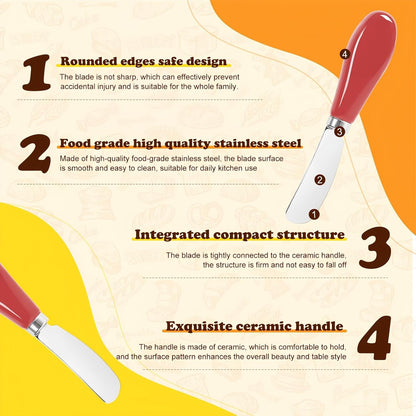 Butter Spreader Knife Set, 2 Pack Butter Knives and Cheese Knives