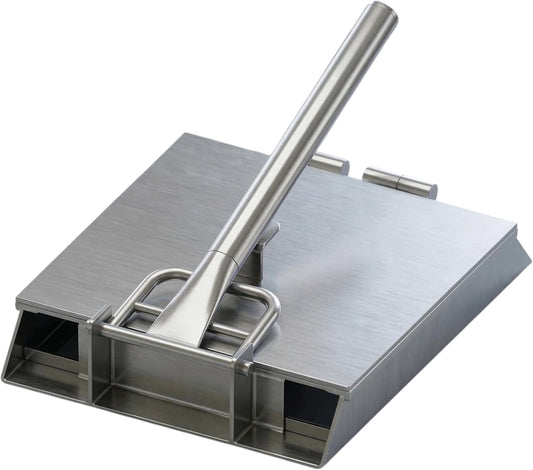 Alpha Living Large Stainless Steel Tortilla Press - Heavy Duty Square Tortilla Maker with Reinforced Handle Base - Manual Dough Press for Flour Tortillas, Naan, Empanadas, Flatbread, Pizza Dough