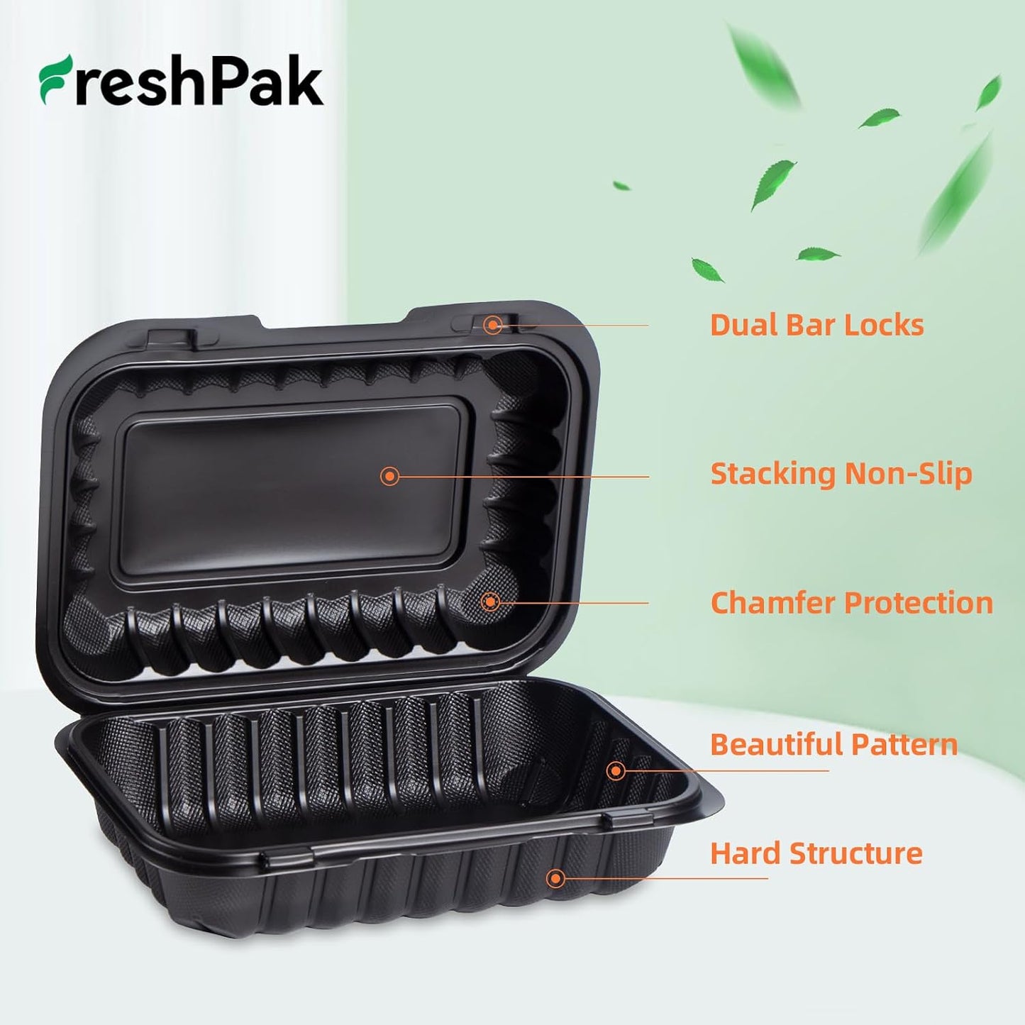 Meal Prep Container Reusable 40 Pack 34oz - Shrink Wrap Leakproof | Portion Control Leftover Plastic Food Containers with Lid | BPA Free Freezer & Microwave Safe | 4 Compartment Takeout Boxes