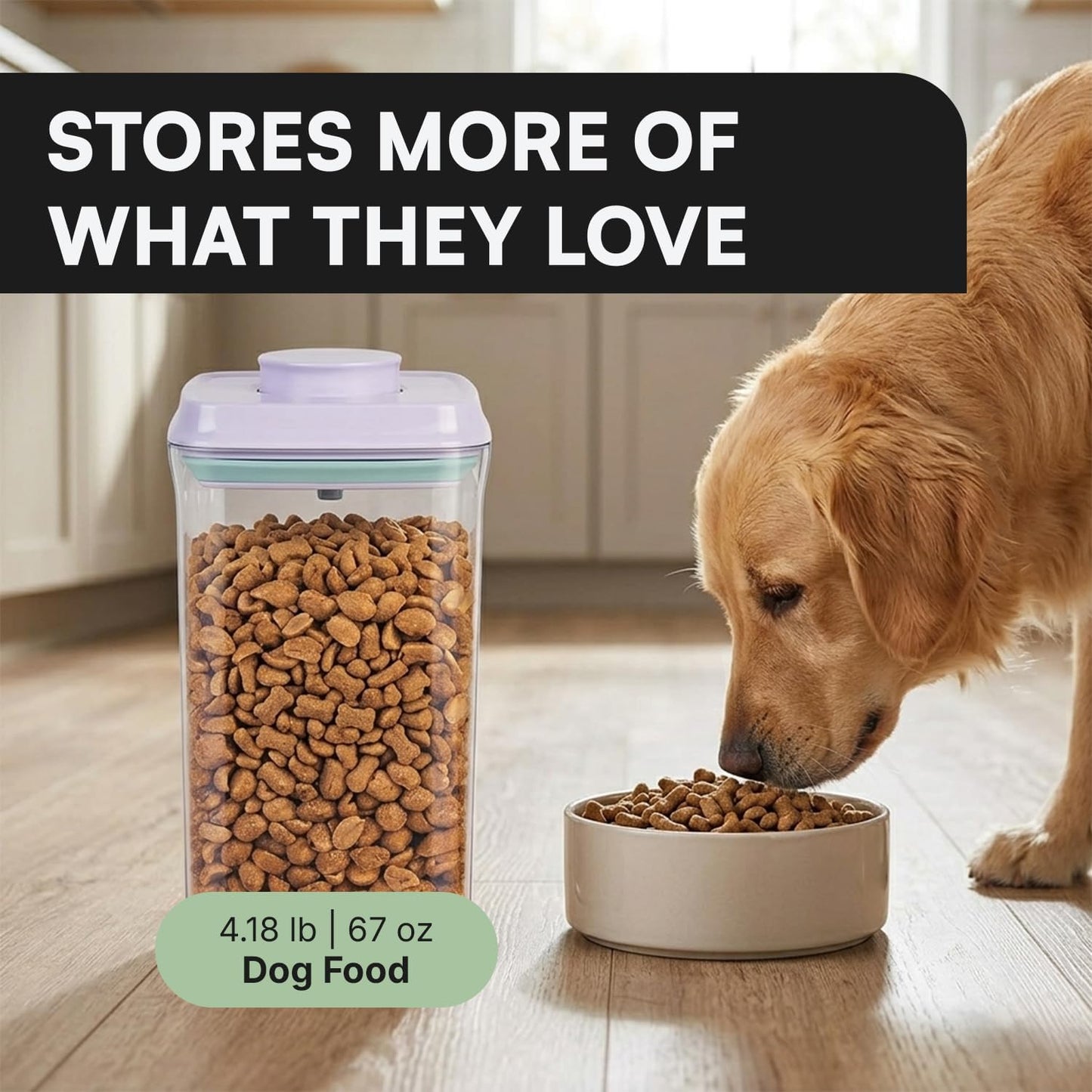 Bop Top Airtight Food Storage Containers with Lid 2 Cups / 16 oz | Kitchen Canister Sets | Air Tight Pantry Container | Pop Top Dry Food Storage Containers for Snacks, Sugar, Flour, Baking, Pasta
