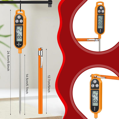Copkim Food Thermometer Instant Read Probe BBQ,Red