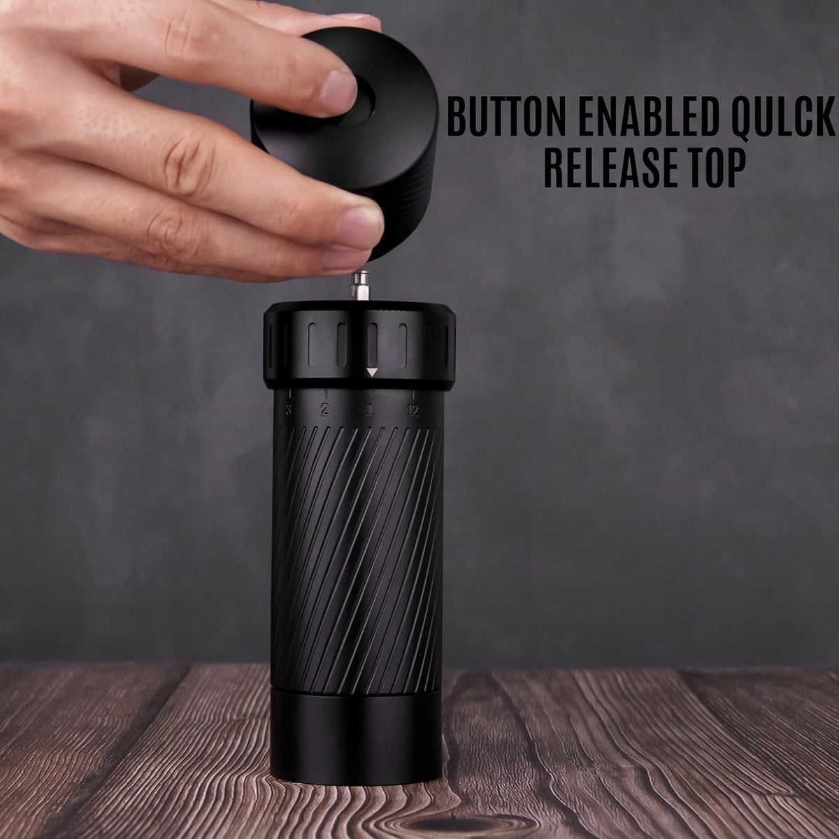 Homnoble Heavy Duty Pepper Grinder, Pepper Grinder External Adjustable