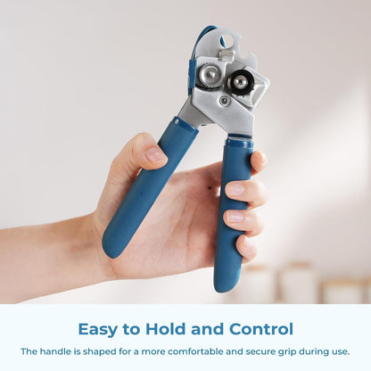 OOU Garlic Press, Stainless Steel Garlic Mincer with Premium Zinc Alloy Construction, Easy-Squeeze Ergonomic TPE Non-Slip Grip Handles, Reverse Cleaning Bumps and Dishwasher Safe Design, Blue