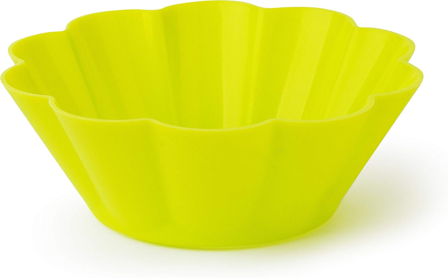 Fox Run Scalloped Black and White Silicone Cupcake and Muffin Liners, Set of 12, Standard Size Wrappers