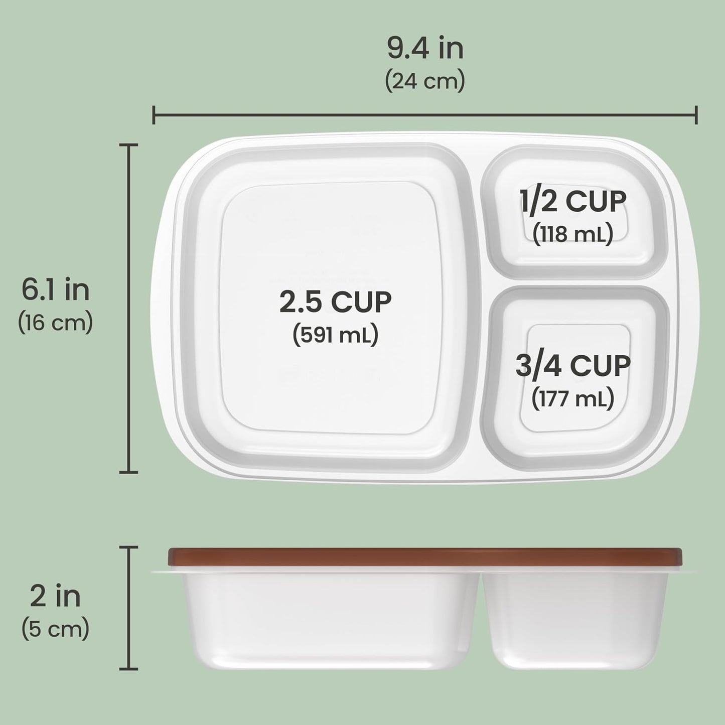 Bentgo Easyboxes - Original Stackable Lunch Boxes - Reusable 3-Compartment Food Containers for Kids and Adults - Bento Lunch Box for Meal Prep, School, & Work - BPA Free, Set of 4 (Earth Tones)