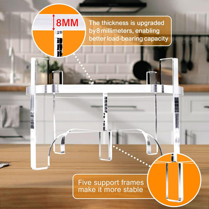 Acrylic Beverage Dispenser Stand Only, Fit Max 8.7 Inch Glass Drink Dispenser and Water Jug Holder, Plant Stand, Cake Display Stand for Parties and Catering Events