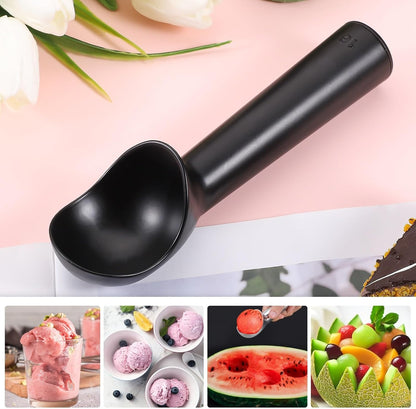 Pimoys Ice Cream Scoop, 7 Inch Aluminum, Nonstick, Bright Silver