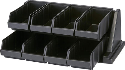 Cambro Versa - Self Serve Condiment and Utensil Bin - 12 Storage Bins - Ideal for food and coffee condiments (Black)