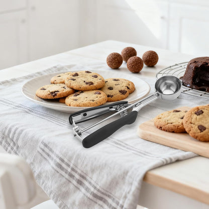 Large Cookie Scoop 3 Tablespoon, Size #20 Dough Scoops for Baking, Trigger Ice Cream Scooper, Stainless Steel Portion Scoop for Jumbo Cookies, Pancakes, Cupcakes, Meatballs