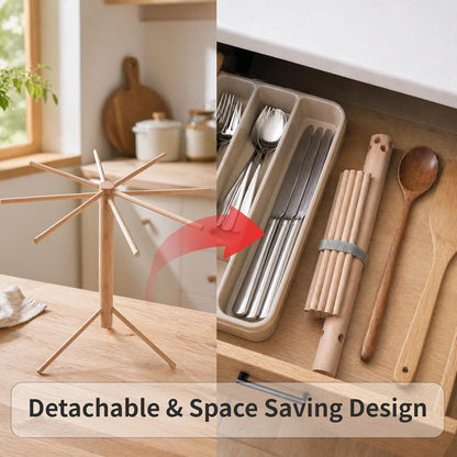 Pasta Drying Rack, Space Saving Pasta Rack Collapsible for Fresh Pasta