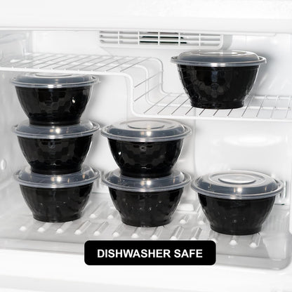 Freshware Meal Prep Containers with Lids [10 Pack] Plastic Bowls for Soup and Salad, Food Storage Bento Box, BPA Free, Stackable, Lunch Boxes, Microwave/Dishwasher/Freezer Safe (42 oz)