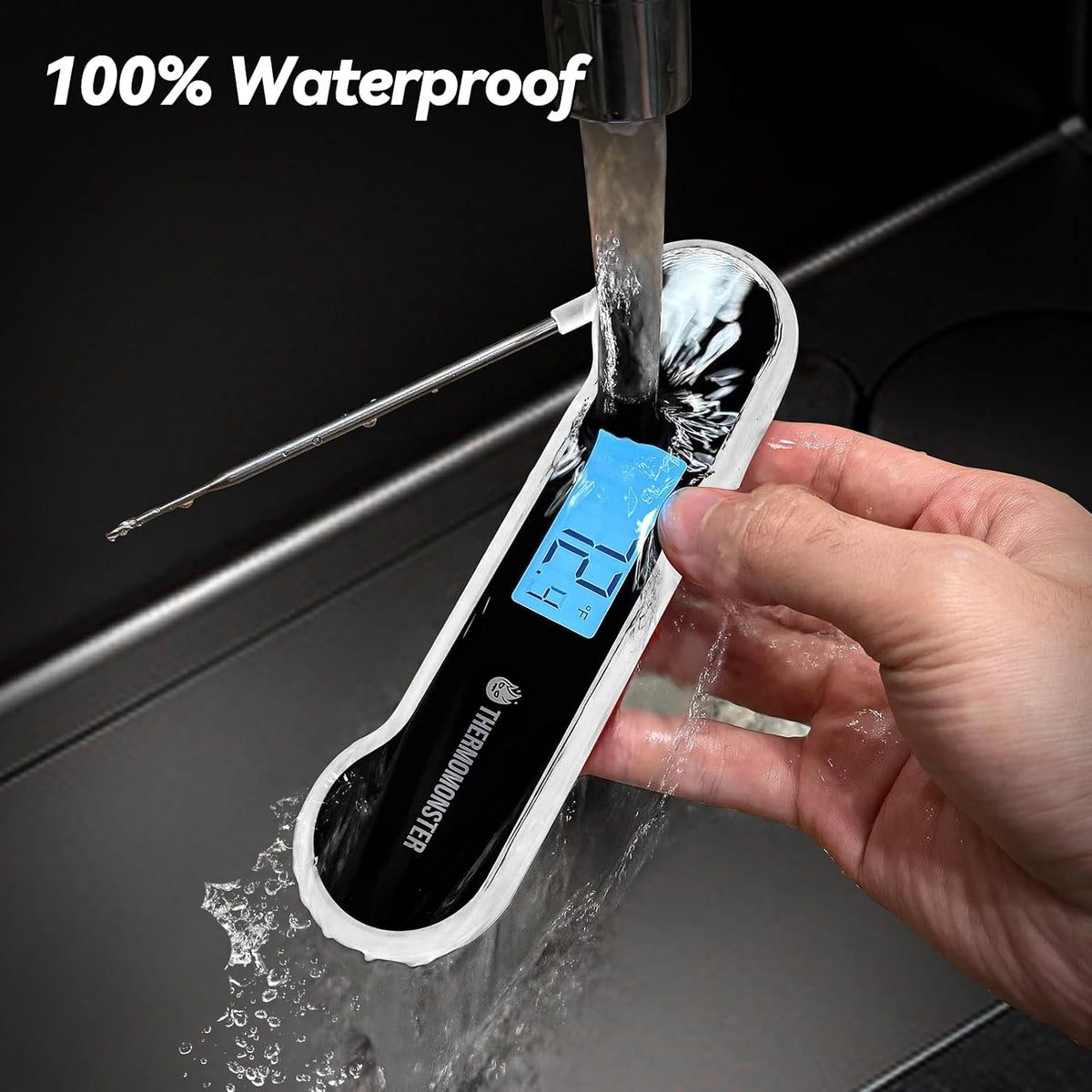 0.5 Sec Instant Read Meat Thermometer Digital for Cooking, Red