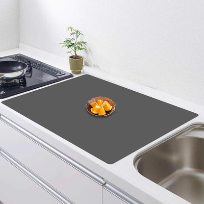 Extra Large Silicone Mat 78.7''x23.6''(200cmx60cm), Large Silicone Mats for Kitchen Counter, Multipurpose Heat Resistant Mat, Waterproof Placemat for Countertop Protector, Black