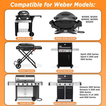 20 Pack Weber Grills Compatible Drip Pans 6415 for Weber Grills Spirit Gas Grills, Q Grills, Genesis and Genesis II LX 200 300 Series Disposable Aluminum Foil Grease Trays 6 x 1.4 x 8.6 Inches