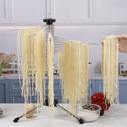 KAYCROWN Collapsible Pasta Drying Rack, 16 BPA-Free Acrylic Rods, Compact for Easy Storage, No Set Up, Hanging up to 5 lbs of Pasta, for Kitchen Quick Drying Homemade Noodle, Easy to Clean