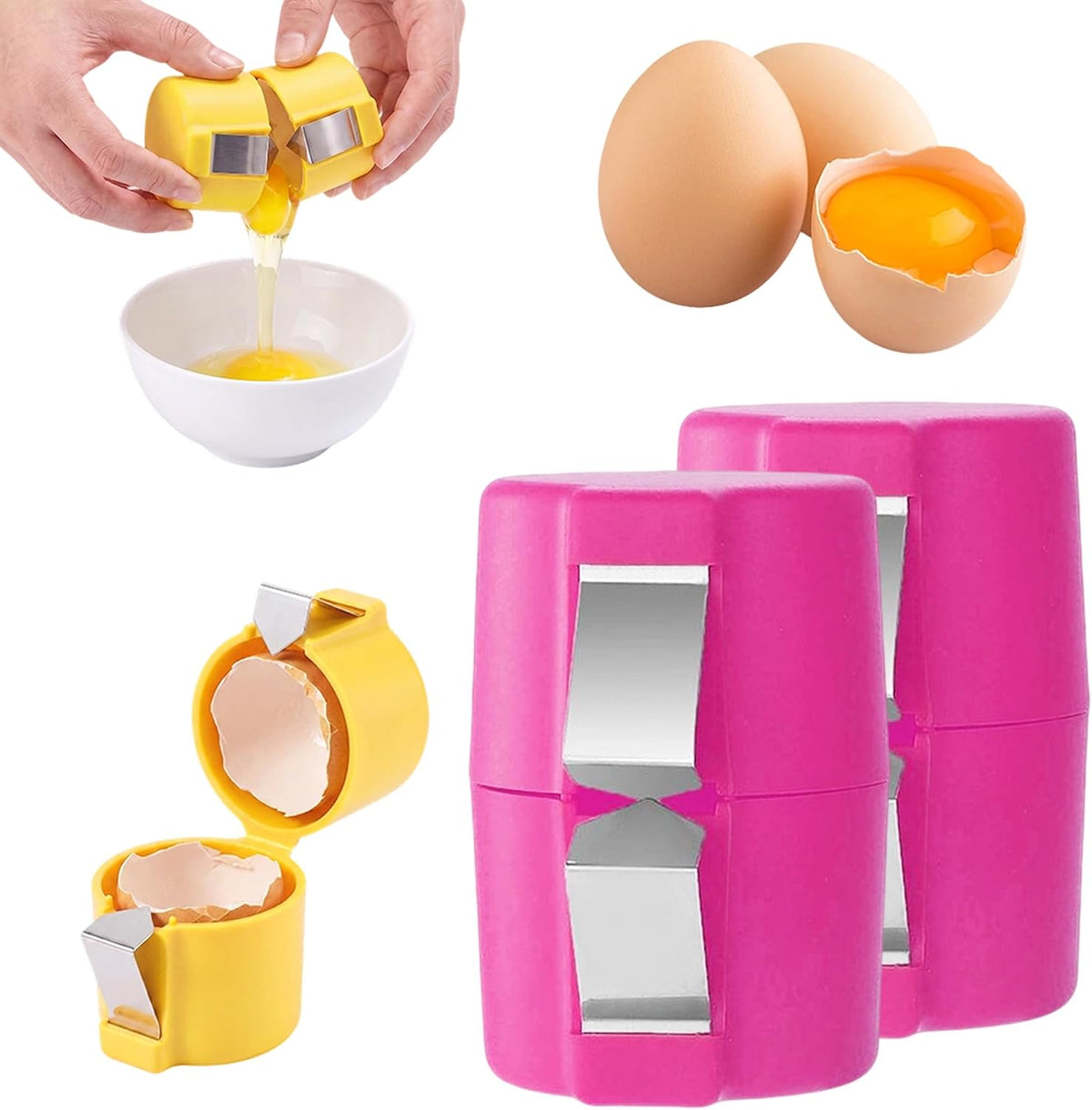 2026 New Egg Shell Opener, Egg Separator Egg Cracker Tool for Raw Eggs