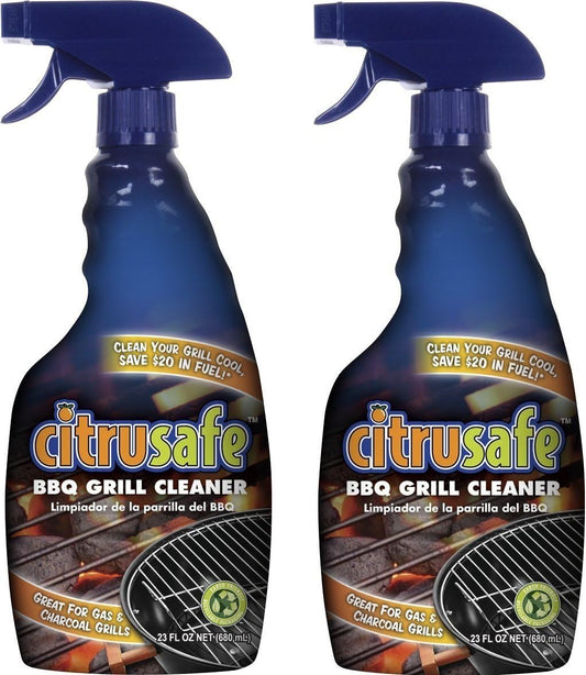 Grill Cleaning Spray - BBQ Grid And Grill Grate Cleanser By Citrusafe (23 oz) (2, 23 oz)