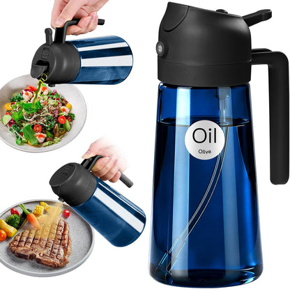 YARRAMATE 16oz/470ml Light-Blocking Dark Oil Sprayer for Cooking (Black)