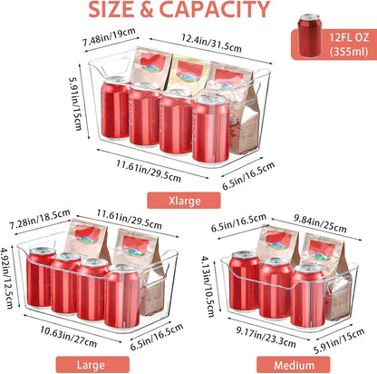 8 Pack Plastic Storage Bins with Bamboo Lids - Stackable Storage Baskets with Handle for Pantry Organizer and Storage, Plastic Containers Bins Lidded Storage Bins for Classroom Office Shelves