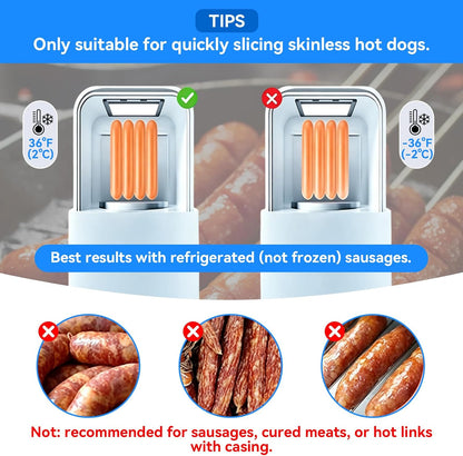 HERCHR Hot Dog Cutter Criss Cross, Hot Dog Cross Hatch Cutter Hot Dog Slicer Tool with 15 Sharp Blades, Sausage Press and Spiral Cutter for Even Grilling, Indoor Outdoor Camping Backyard Use