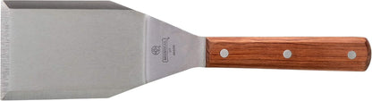 Mundial Hamburger Turner 4" x 3" – Beveled Food Service Grade Stainless Steel Blade with Wood Handle – Ideal for Flipping, Turning, and Serving Meats