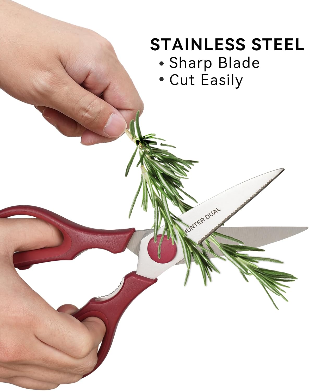 Kitchen Scissors for Food, HUNTER.DUAL Heavy Duty Come Apart Poultry Shears for Cooking, All Purpose for Cutting Chicken, Meat, Fish & Vegetables (Auqa, 8.35 Inch)