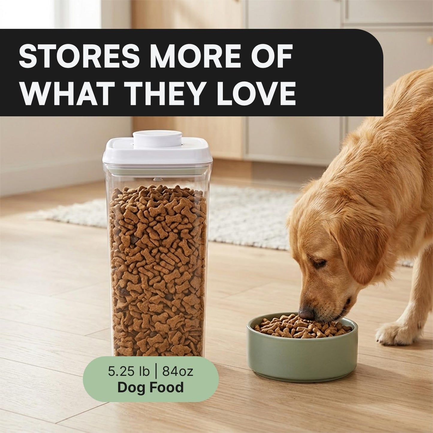 Bop Top Airtight Food Storage Containers with Lid 2 Cups / 16 oz | Kitchen Canister Sets | Air Tight Pantry Container | Pop Top Dry Food Storage Containers for Snacks, Sugar, Flour, Baking, Pasta