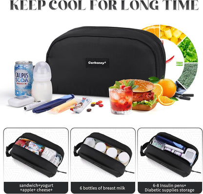 Cerbonny Freezable Cooler Bag for Work/School Travel - Mini Insulated Bag Fit For Yogurt