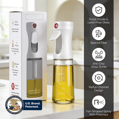 Olive Oil Sprayer for Cooking,Glass Oil Mister Spray Bottle,1g Per Press