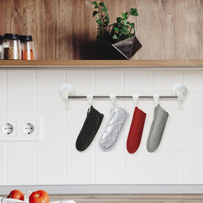 Patelai 4 Pcs Pot Handle Covers Heat Resistant Cast Iron,Black,Grey