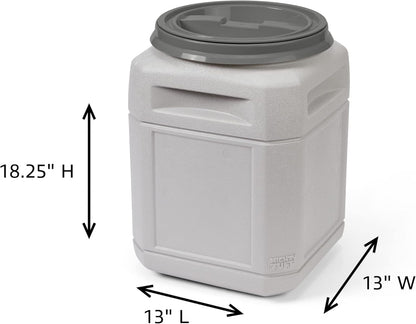 Mighty Tuff Airtight Dog Food Storage Container – 13 Gal, up to 54 lb Capacity – Cat and Dog Food Container with Twist Lid & Handles – BPA-Free, Made in USA
