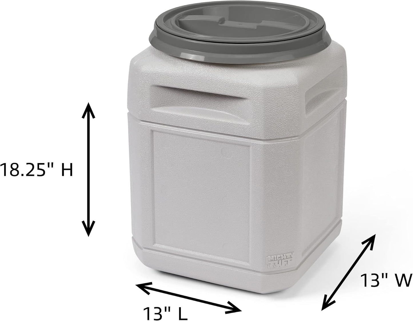 Mighty Tuff Airtight Dog Food Storage Container – 13 Gal, up to 54 lb Capacity – Cat and Dog Food Container with Twist Lid & Handles – BPA-Free, Made in USA