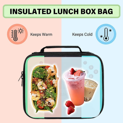 Game Lunch Bag for Boys Girls Gamer, Insulated Video Game Lunch Box for School Work Office Travel Picnic Hiking Beach, Waterproof Leakproof Portable Fits Most Bento Boxes