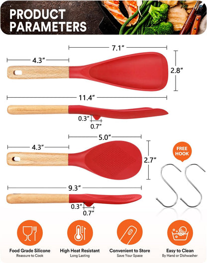 Badiano Cooking Spoon and Rice Scooper for Nonstick Cookware,Multi-function