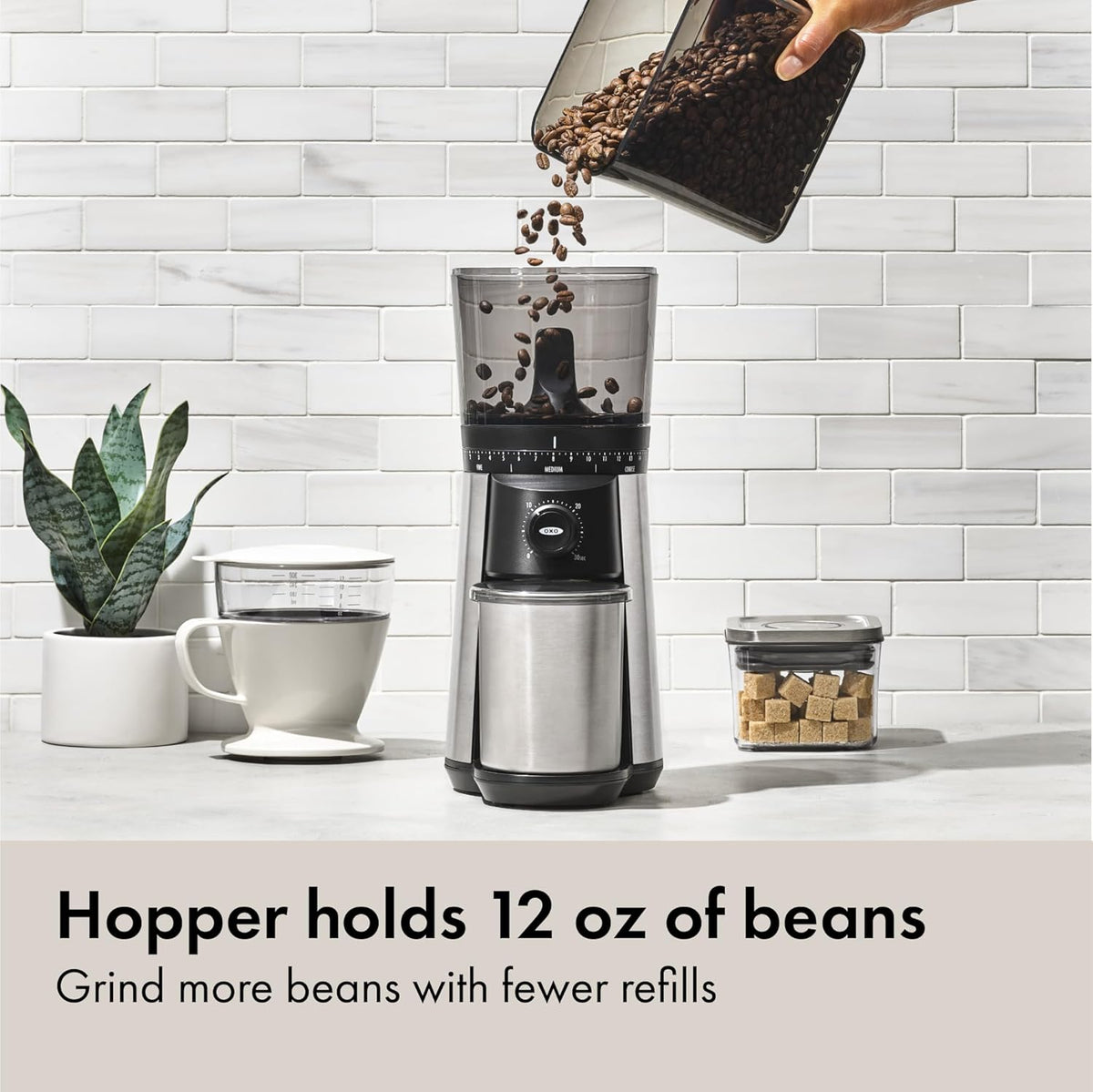 OXO Brew Conical Burr Electric Coffee Bean Grinder - 12 Oz, Matte Black