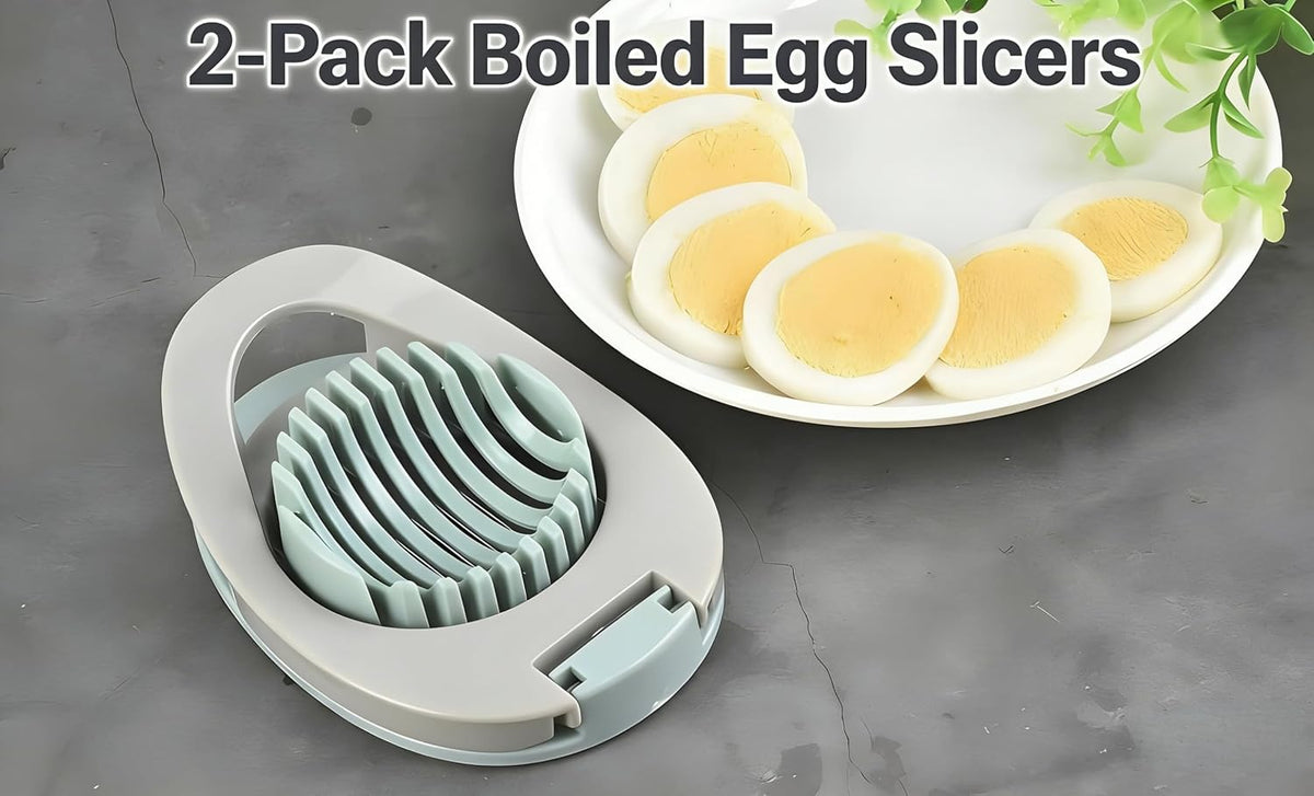 Egg Slicer, 2-Pack Stainless Steel Wire for Eggs & Fruits