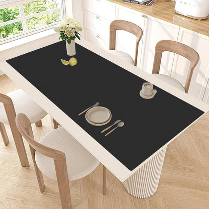 Silicone Mats for Kitchen Counter, 47.2"x 23.6" Largest Heat Resistant Mat, Waterproof Non-Slip Countertop Protector Mat, Cuttable Kitchen Counter Mat, Black